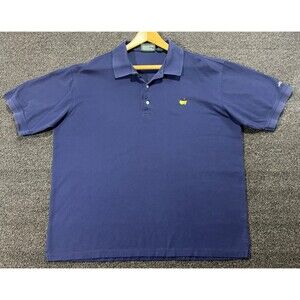 Mens Masters Collection‎ Polo Shirt Size XL Blue Short Sleeve 100% Pima Cotton